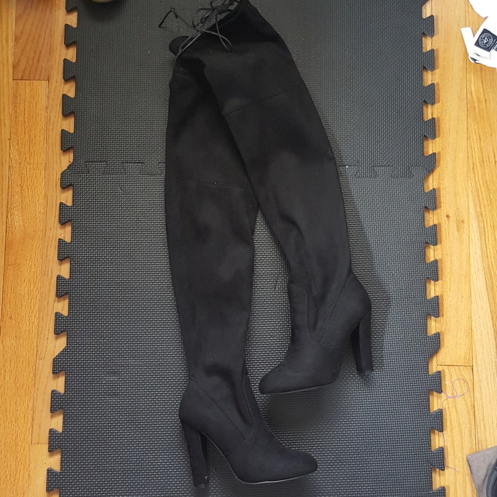 Kneehigh Black Heel Boots